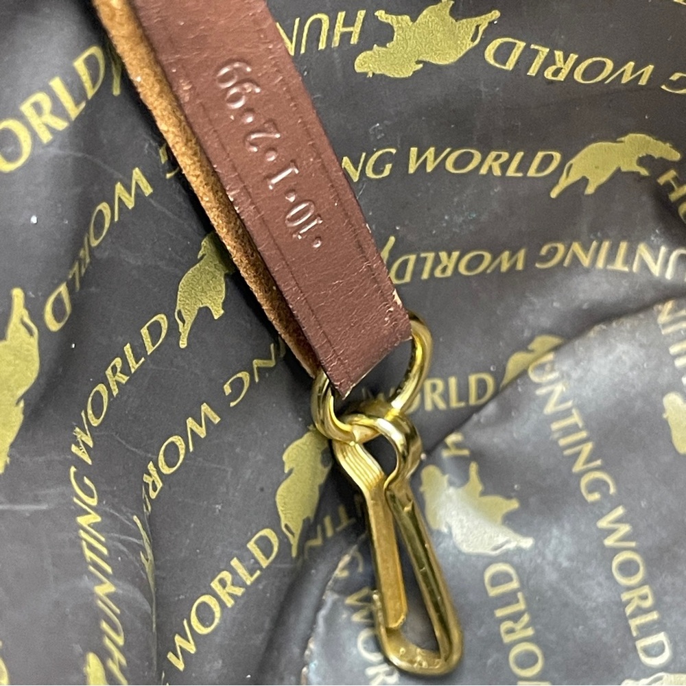 Hunting World Leather & Canvas Olive Tote - Picture 10 of 14